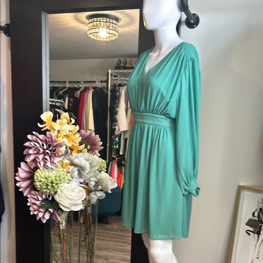 H&M Aqua Long Sleeve Dress